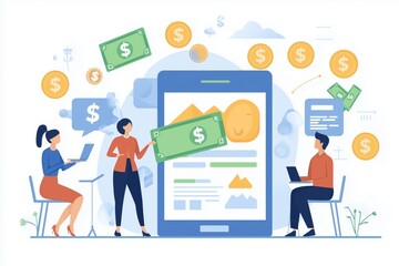 Professionals Engage in Financial Management on Digital Platform