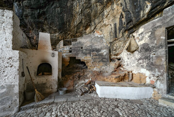 Custonaci Trapani Sicily, Mangiapane cave village, populated as early as the Upper Paleolithic	
