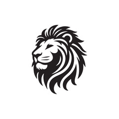 Fototapeta premium lion, dolphin, eagle black and white color silhouette vector