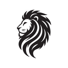 Obraz premium lion, dolphin, eagle black and white color silhouette vector