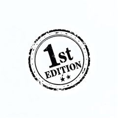 Fototapeta premium 1st Edition grunge rubber stamp on white background. Generative AI