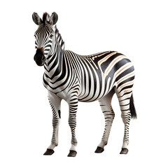 Obraz premium Zebra on white background,png
