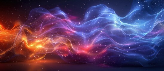 Fototapeta premium Abstract Cosmic Waves in Vibrant Hues