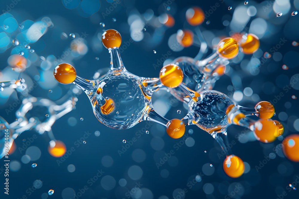 Poster stunning visualization of molecular structures in a fluid environment