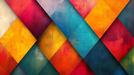 Fototapeta premium Colorful shapes forming dynamic geometric patterns perfect for designing stylish and modern wallpaper backgrounds