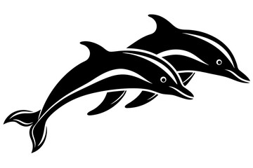 Dolphin silhouette vector design on a white background