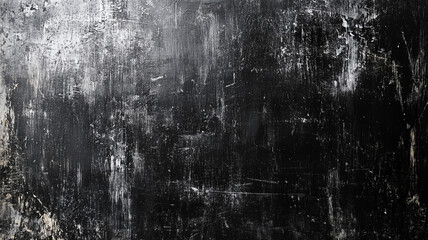 Grunge black scratched background, old film effect, distressed scary texture with space for design resource. Generative AI