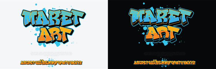 Cool Graffiti Font and Alphabet Vector