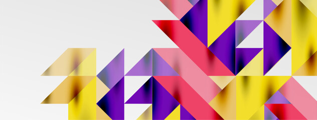 Tech minimal overlapping triangle shapes elements geometric graphic pattern