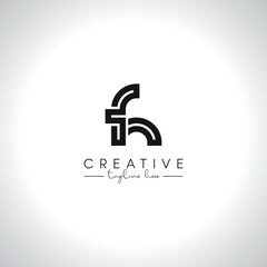 FH, HF, F, H Alphabet Letters Monogram Logo Design. Initial Vector Symbol.
