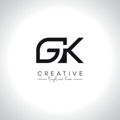 GK, KG, G, K Alphabet Letters Monogram Logo Design. Initial Vector Symbol.
