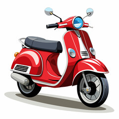 Obraz premium vintage scooter isolated on white