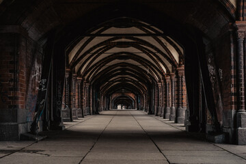 Inside a bridge in Berlin