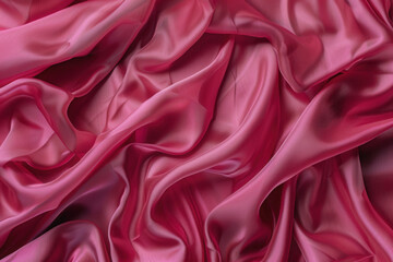 Fototapeta premium This deep pink taffeta texture background features a luxurious, lustrous finish with a crisp, smooth surface that reflects light beautifully, adding a touch of elegance and sophistication