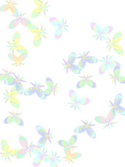 Vector isolated decoration element from scattered silhouettes. Vector illustration.