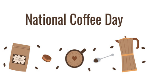 National Coffee Day. Vector banner.