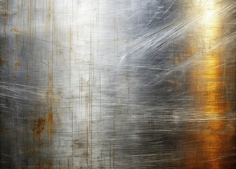 Fototapeta premium High-contrast background texture featuring scratched and weathered aluminum surface with visible steel undertones, perfect for industrial or technological design elements.