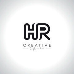 HR RH Alphabet Letters Monogram Logo Design. Initial Vector Symbol.