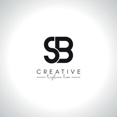 Obraz premium SB BS Alphabet Letters Monogram Logo Design. Initial Vector Template.