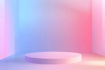 Gradient background, light color floor for product display
