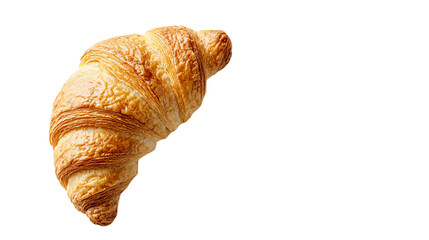 croissant isolated on white background, transparent png cutout