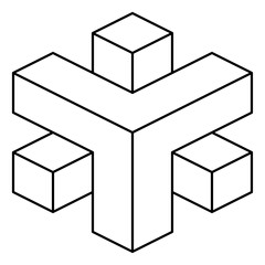 Abstract geometric icon