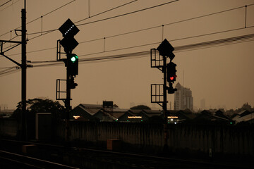 Railway signaling system in Jakarta Indonesia  