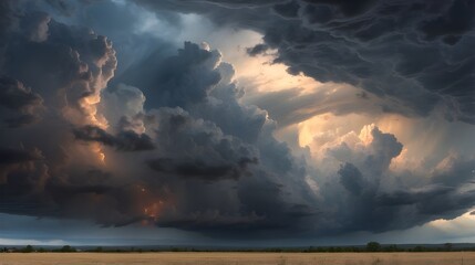 sunset over the lake