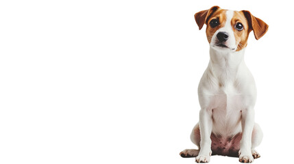 jack russell terrier puppy isolated on white transparent png background