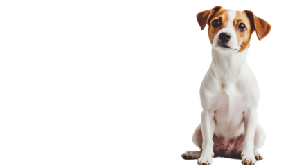 jack russell terrier puppy isolated on white transparent png background