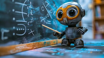 Back to school concept with robot