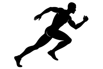 Running man vector design on a white background