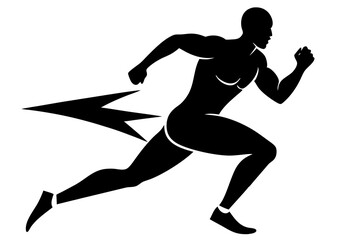 Running man vector design on a white background