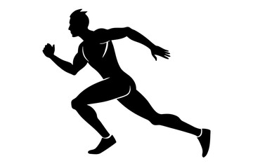 Running man vector design on a white background