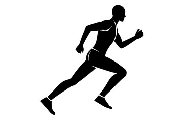 Running man vector design on a white background
