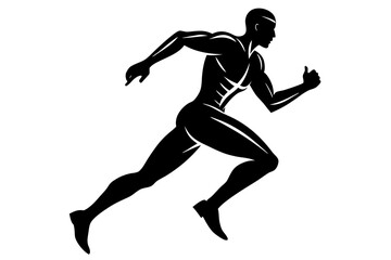 Running man vector design on a white background
