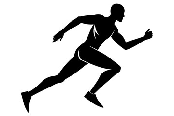 Running man vector design on a white background