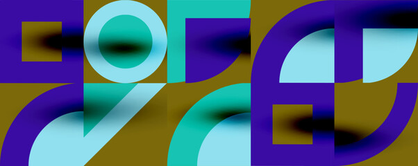 Neo memphis geometric pattern with circles, squares. Pop art abstract background for covers, banners, flyers and posters and other templates