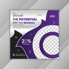 Creative template corporate vector social media post design for business