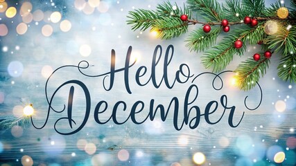 Happy Winter background. Hello December season. Cartoon illustration Template for Poster, Banner, Greeting, Card, Flyer, Cover, Sale, Promotion. Snowfall, Snowy weather. welcome winter design.