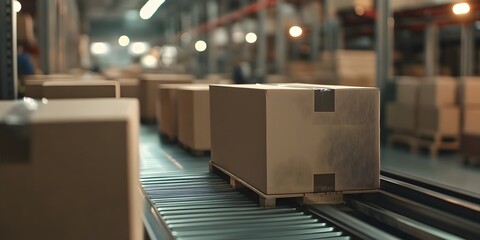 multiple cardboard box packages, a snapshot of e-commerce