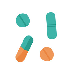 Colorful capsules and tablets arranged on a clean surface, illustrating medication concepts