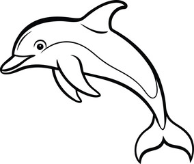 Fototapeta premium dolphin adventure with baby dolphins perfect for kids to color and enjoy