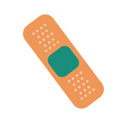 A simple adhesive bandage displayed on a white background for first aid and injury care