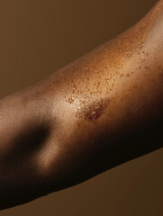 Fototapeta premium Nahaufnahme: Hautausschlag mit pockenähnlichen Symptomen