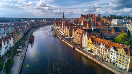 Equip your camera with a wide-angle or panorama mode to encompass as much of the cityscape as possible, including key landmarks and surrounding urban areas.