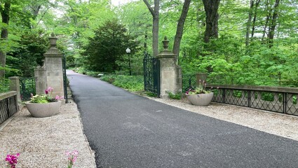 Gateway into museum wild garden