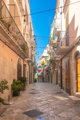 Homes in the historic center of Barletta in Puglia