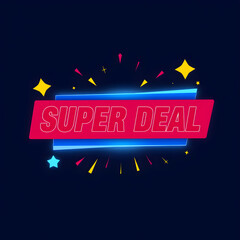 Super deal banner design. Super deal icon. Generative AI