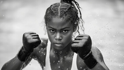 Powerful images of female athletes breaking barriers in traditionally male-dominated sports, highlighting empowerment and gender equality.